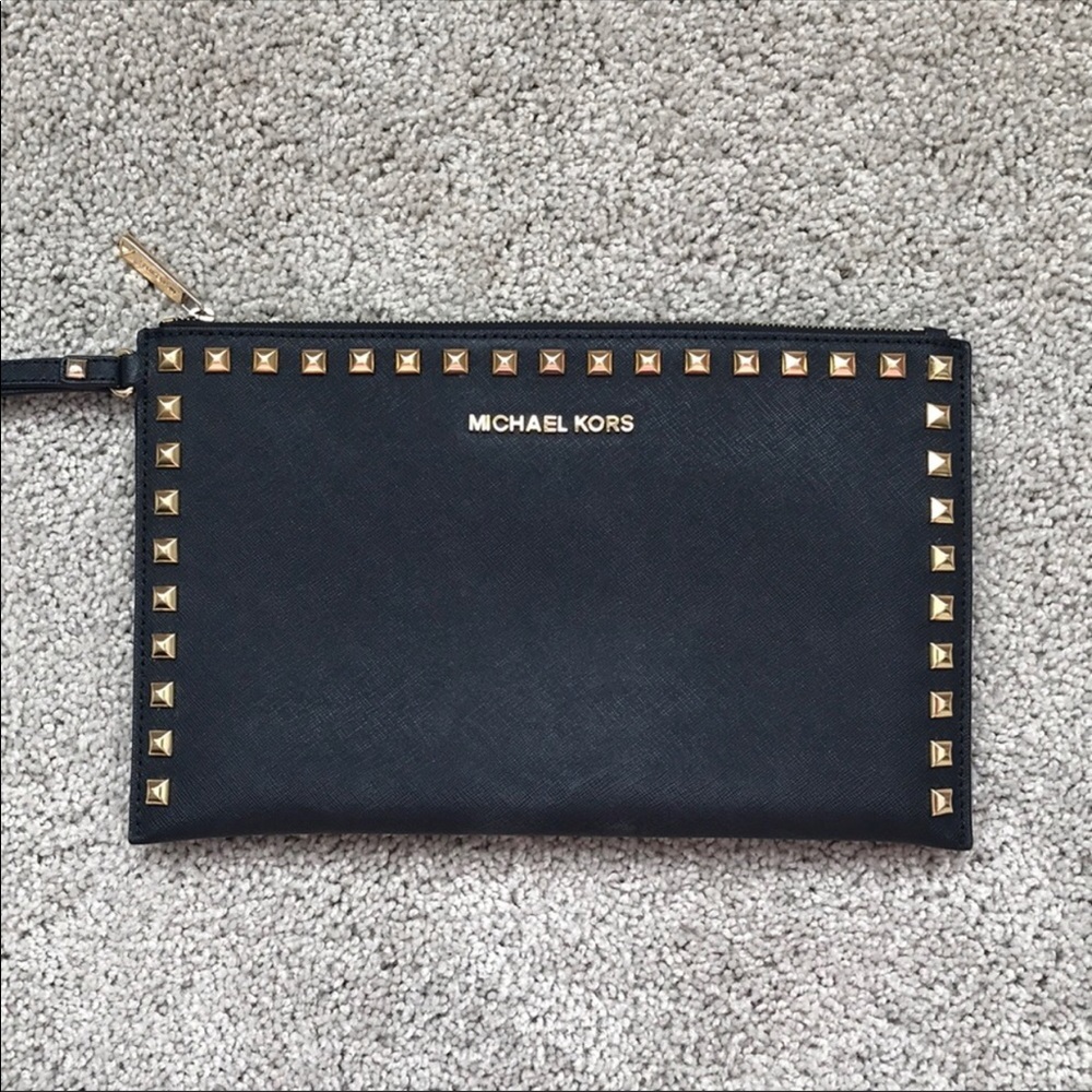 Michael Kors large stud wristlet